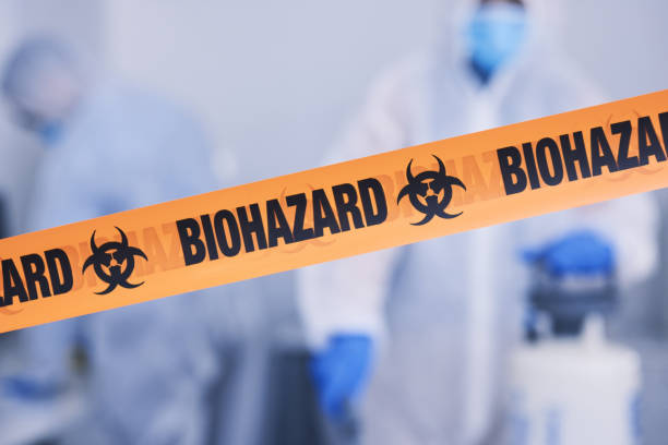 Professional Biohazard Cleanup technician working in Coloma, WI
